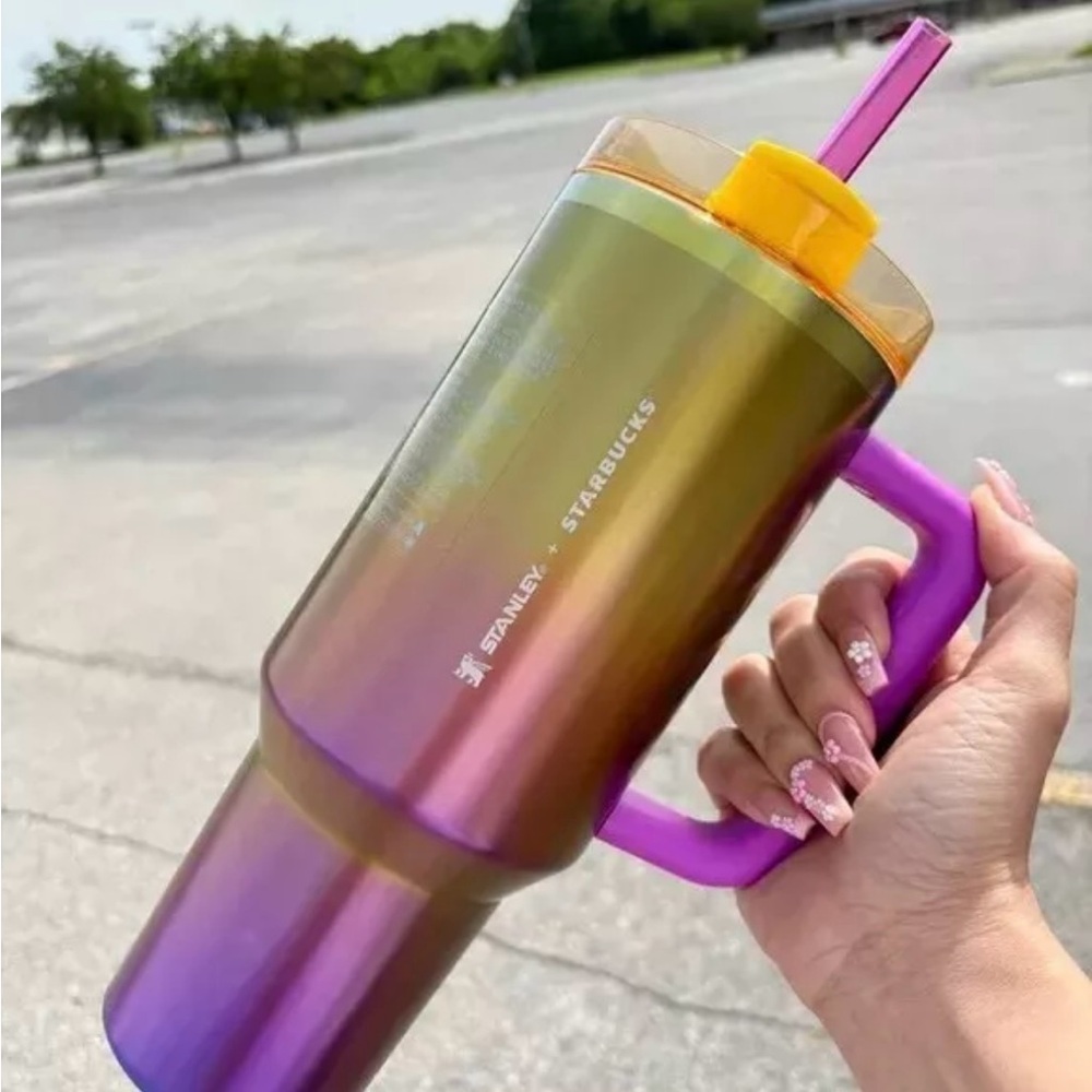 Starbucks X Stanley Summer 2024 40oz. Purple/Gold Tumbler😎